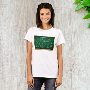 Camiseta Voltar ao Ensino do Chalkboard de Ciências Escolar