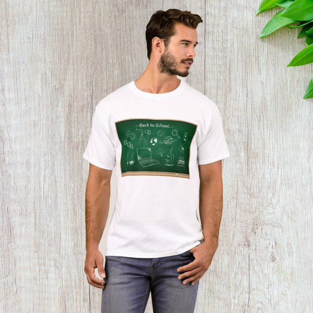 Camiseta Voltar ao Ensino do Chalkboard de Ciências Escolar (Criador carregado)