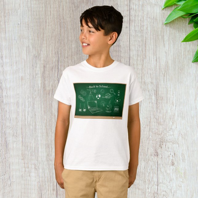 Camiseta Voltar ao Ensino do Chalkboard de Ciências Escolar (Criador carregado)