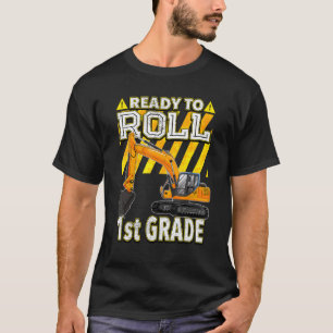 Camiseta Voltar Ao Escavador Escolar Pronto Para Rolar 1 ru