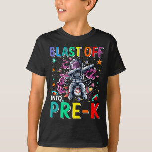 Camiseta Voltar Ao Foguete Pré-K De Volta À Escola