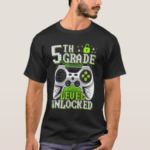 Camiseta Voltar ao Jogo de Vídeo Desbloqueado do Nível 5 da