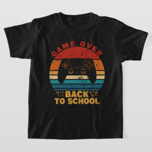 Camiseta Voltar ao Jogo Engraçado da Escola sobre o Control