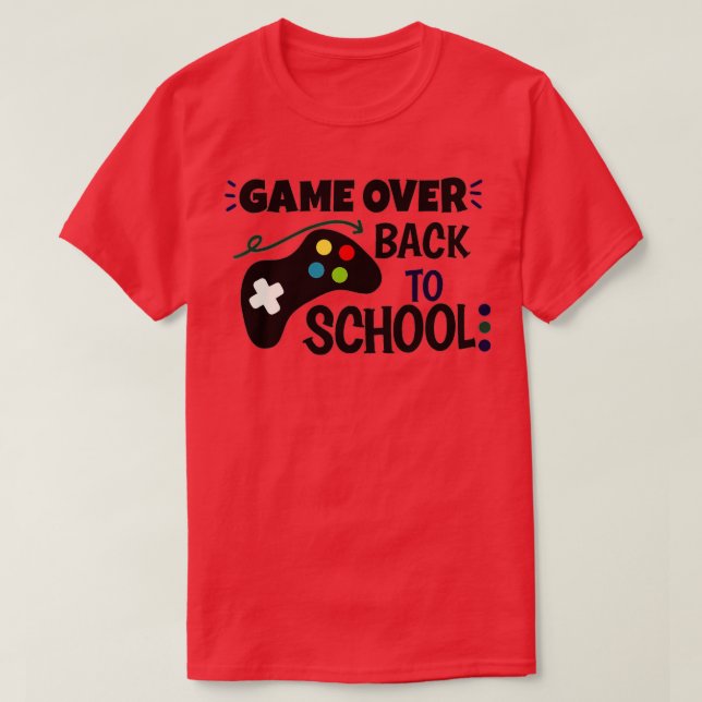 Camiseta Voltar ao Jogo Engraçado da Escola sobre o Profess (Frente do Design)