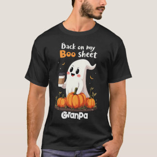 Camiseta Voltar ao meu Dia de as Bruxas engraçado Boo Sheet