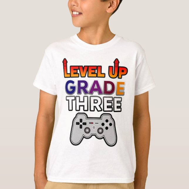 Camiseta Voltar ao Nível Superior Escolar Grau Três (Frente)