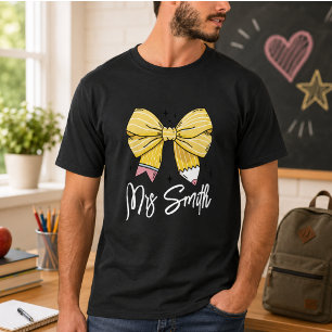 Camiseta Voltar ao Nome Personalizado do Coquette Escolar