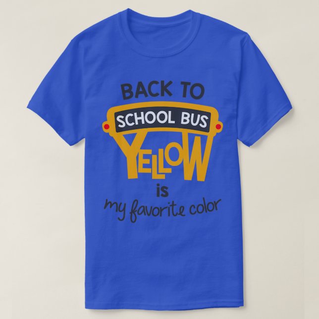 Camiseta Voltar ao ônibus escolar amarelo (Frente do Design)