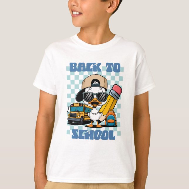 Camiseta "Voltar ao Pato Legal da Escola" Crianças (Frente)