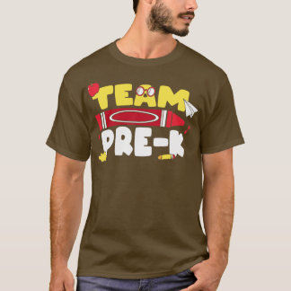 Camiseta Voltar ao pré-k da equipe escolar