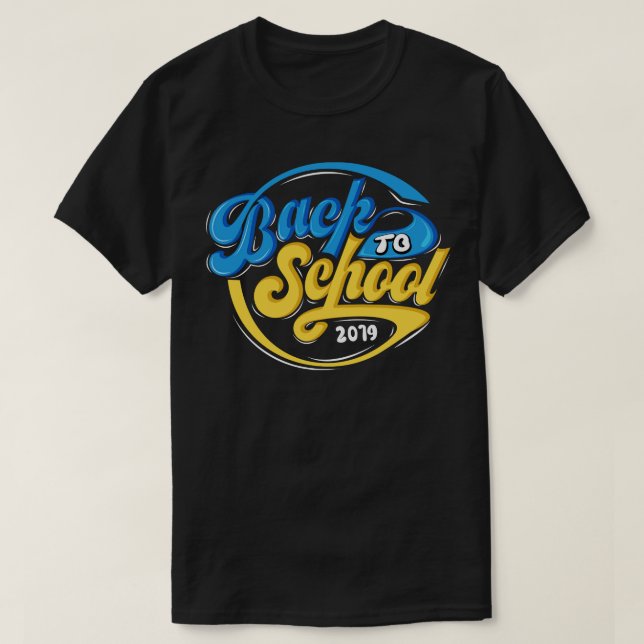 Camiseta Voltar ao Slogan da Escola (Frente do Design)