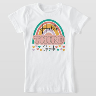 Camiseta Voltar ao Teto Escolar | Hello Third Grade T Shirt