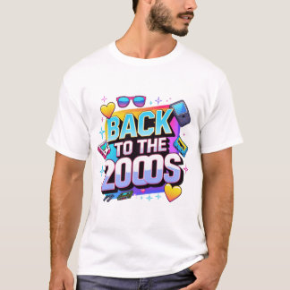 Camiseta Voltar aos Anos 2000 Festa Temática de Design Retr