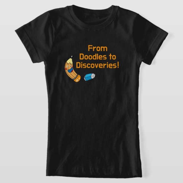 Camiseta Voltar aos Doodles e Descobertas Escolares (Postura )
