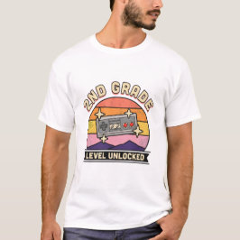 Camiseta Voltar às Aulas Nível 2ª Série Desbloqueado Menino