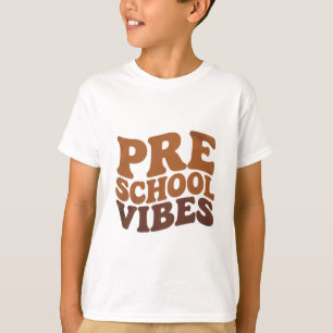 Camiseta Voltar às aulas primeiro dia da pré-escola Groovy