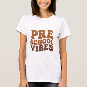 Camiseta Voltar às aulas primeiro dia da pré-escola Groovy