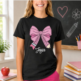 Camiseta Voltar às Coisas de Escola Coquette Nome Personali