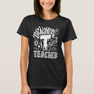 Camiseta Voltar às Escolas Graffiti Estilo Para Vida de Pro