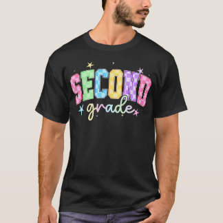 Camiseta Voltar às Listras Xadrez da Equipe do Segundo Ano