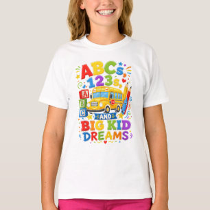 Camiseta Voltar às Primeiras Sonhos de Criança Grande na Es