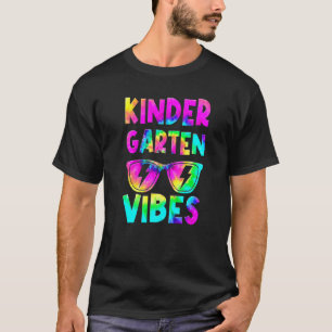 Camiseta Voltar às Vibrações de Maternal da Escola Tie Dye