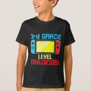 Camiseta Voltar às Video Games da Escola desbloqueado nível