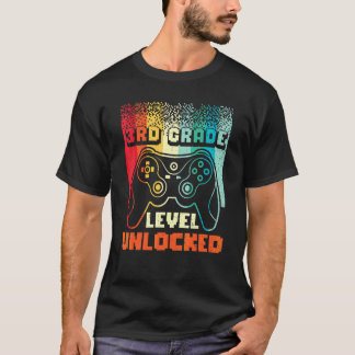 Camiseta Voltar às Video Games de Nível da 3ª Série Desbloq