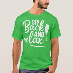 Camiseta Voltar E Relaxar O Vinho Divertido Design 2
