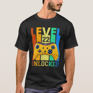 Camiseta Voltar Nível 22 Jogador De Aniversário Do 22º A