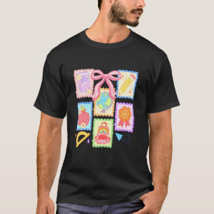 Camiseta Voltar para a Escola Coquette Laço Ônibus Escolar 