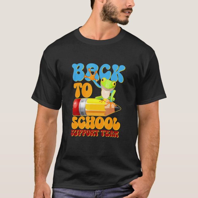 Camiseta Voltar Para Estudantes Da Equipe De Apoio Às Escol (Frente)