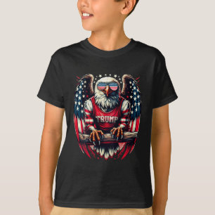 Camiseta Voltar Patriótico EUA Águia Retomar a América Trum