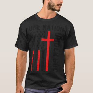 Camiseta Voltar Uma Nação Sob Deus Bandeira Americana Crist