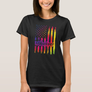 Camiseta Voluntariado nos Estados Unidos Sinalizador Volunt