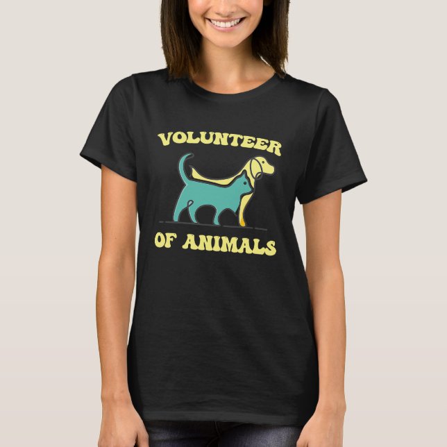 Camiseta Voluntariado para abrigo de animais voluntário Vol (Frente)