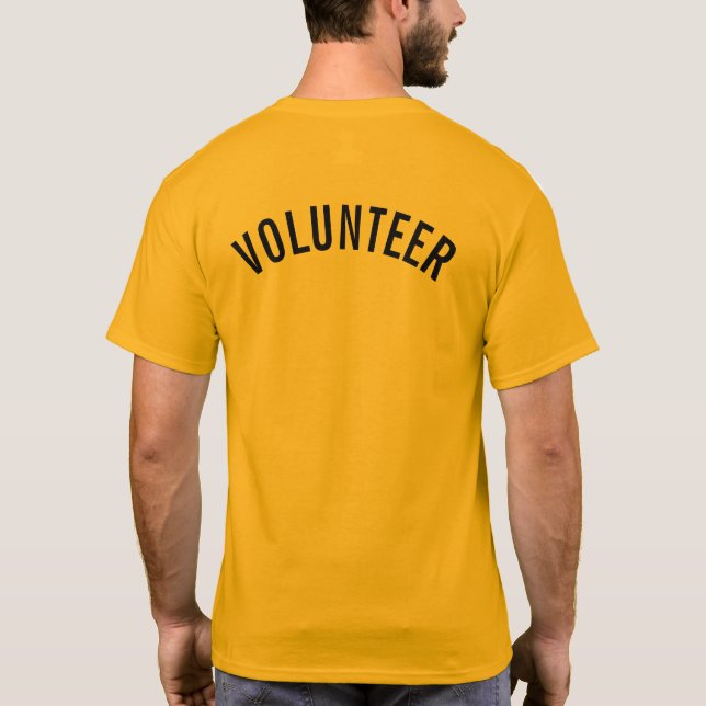 Camiseta Voluntário amarelo (Verso)