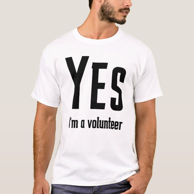 Camiseta Voluntário cita minimalista moderno simples (Frente)