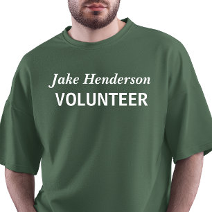 Camiseta Voluntário de Nome Personalizado