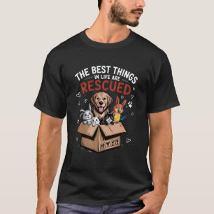 Camiseta Voluntário de Resgate de Animais Cão Gato Pássaro