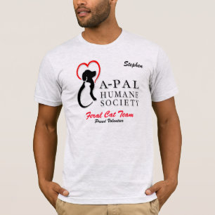 Camiseta Voluntário do logotipo de APAL - costume/nome