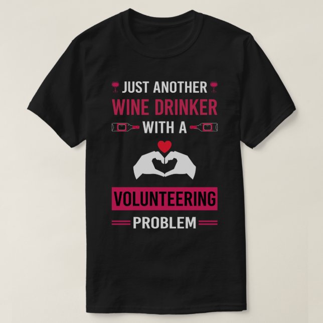 Camiseta Voluntário para Bebidas de Vinho (Frente do Design)