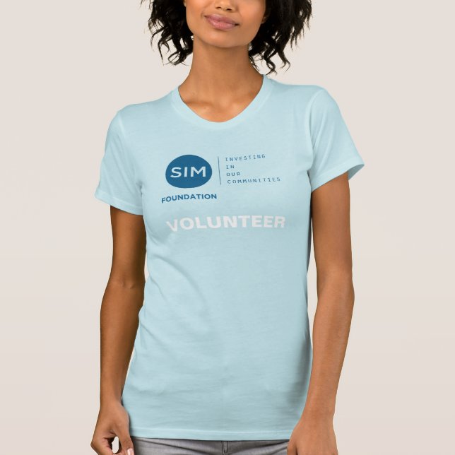Camiseta Voluntário para logotipos da SIM Foundation (Frente)