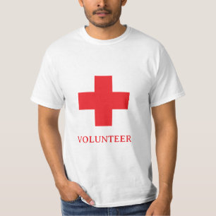 Camiseta Voluntário & Primeiros Socorros, Cruz, Ambulância,