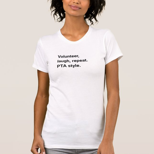 Camiseta Voluntário, Ria, Repita. Estilo PTA (Frente)