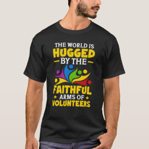 Camiseta Voluntários O Mundo É Abraçado Pelos Fieis