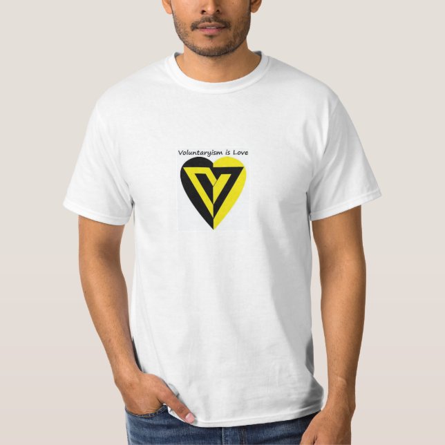 Camiseta Voluntaryism é amor - t-shirt (Frente)