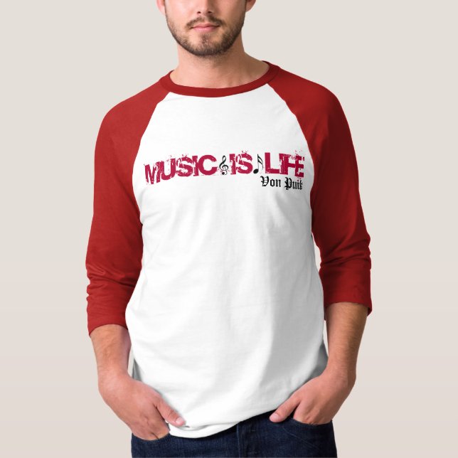 Camiseta Von Punk, manga de 3/4. (Frente)