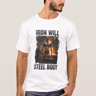 Camiseta Vontade De Ferro, Corpo De Aço Forjado Design