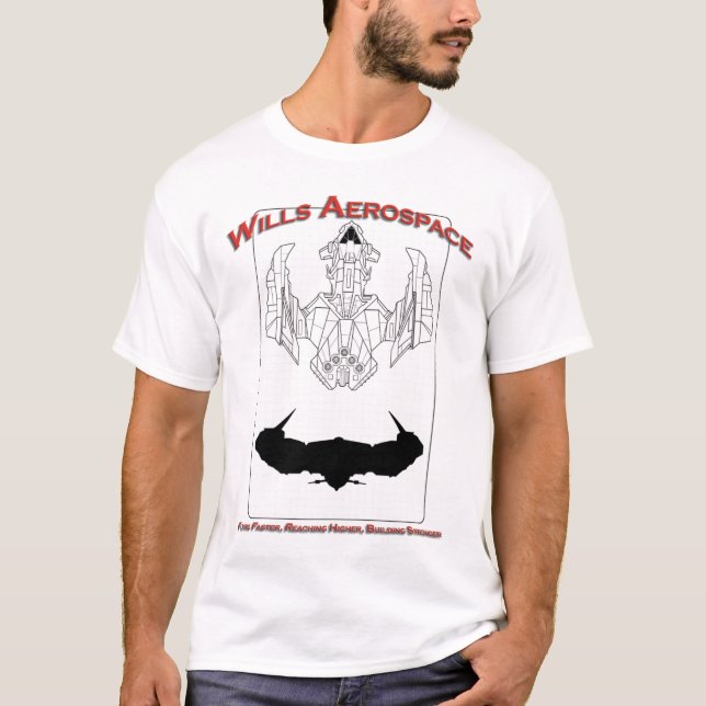 Camiseta Vontades aeroespaciais (Frente)